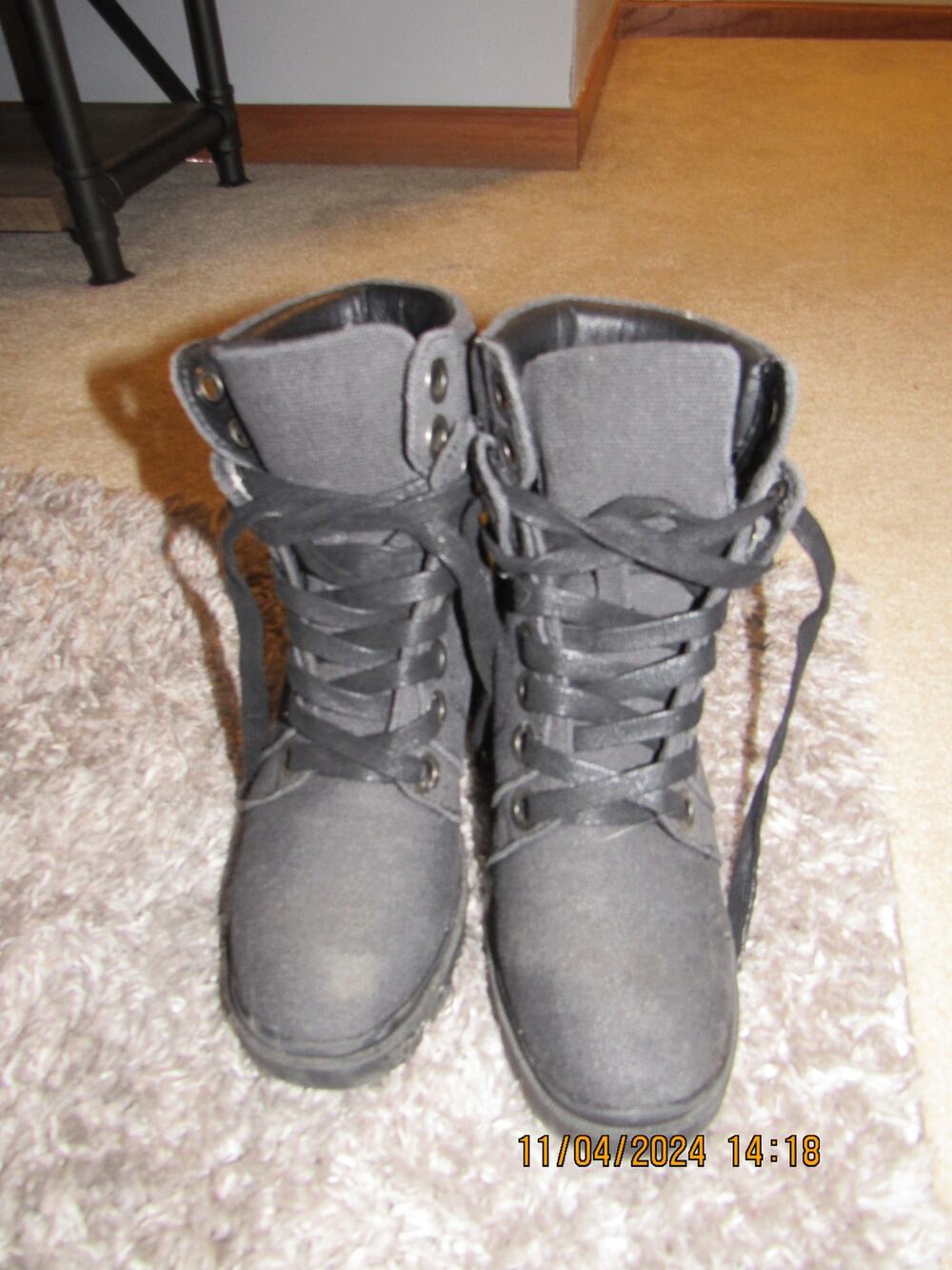 *Women's Maurices Dark Gray Ankle Boots - Lace Up - 6